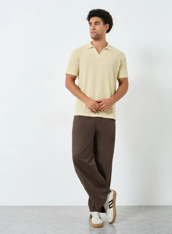 Styli Men Brown Relaxed Fit Chino Pants